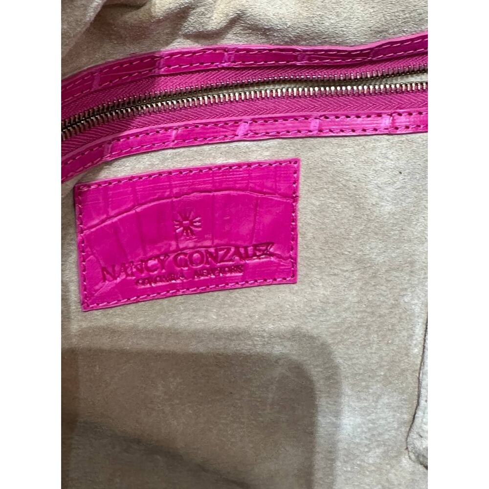 Nancy Gonzalez Pink Crocodile Tote - Picture 7 of 8